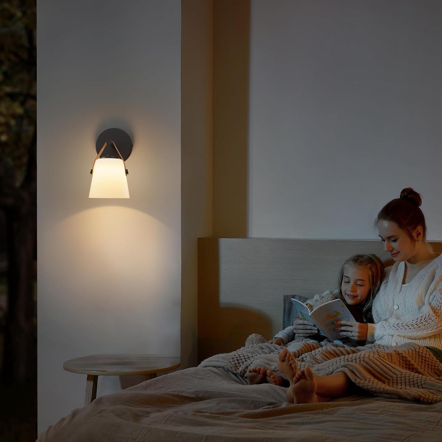 Battery Operated Frosted Glass Wall Sconces Set of Two, Rechargeable Wall Lamp 3 Color Temp & 12 RGB Colors Wireless Battery Powered for Bedroom Living Room with Remote