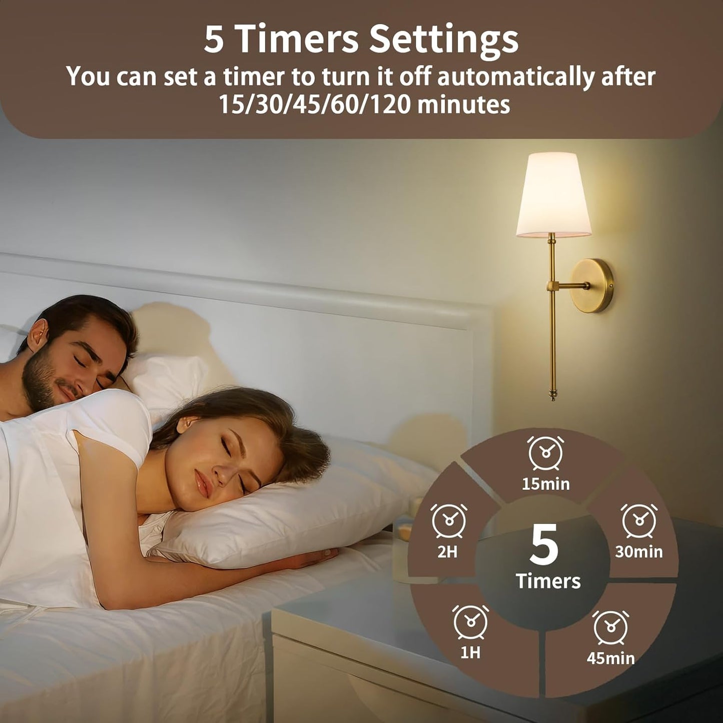 HOXIYA DIMMABLE Battery Operated Wall Sconces Set of 2, Rechargeable Wireless Gold Wall Lighting with Remote Control, Farmhouse Wall Lamp with Detachable Charging Light Bulb for Indoor Bedroom Brass
