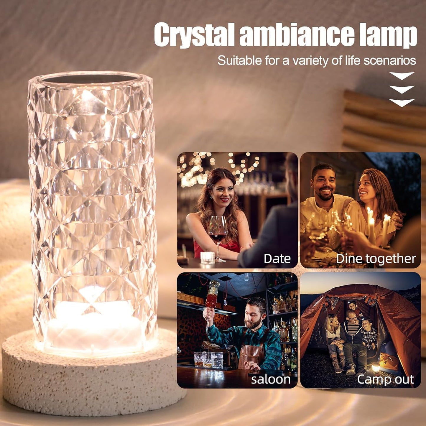 oneleaf Cordless Table Lamp, Modern LED Rechargeable Battery Touch Desk lamp,Night Light, Metal Shell,Minimalist Design, for Couple Dinner/Coffee Table/Restaurant/Bedroom/Camp